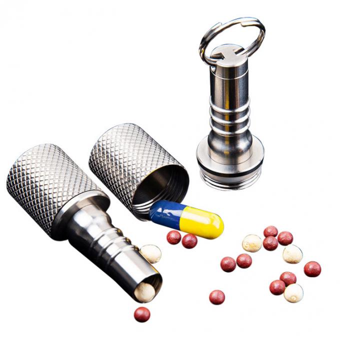 Recyclable de chaîne principale de Mini Pill Case Holder Aluminum grand